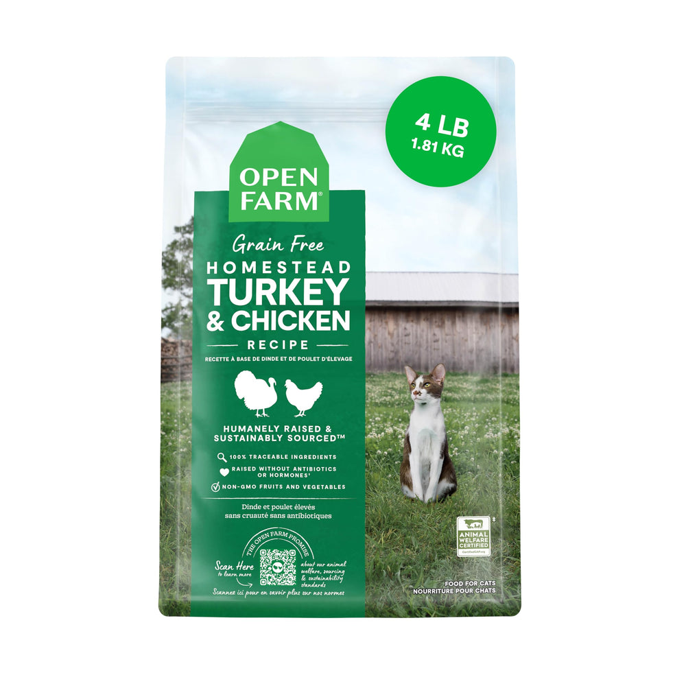 Open Farm croquetas sin granos para gato, bolsa 4lb, apoyo digestivo
