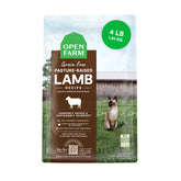Open Farm croquetas de cordero sin granos para gatos, soporte proteico diario.