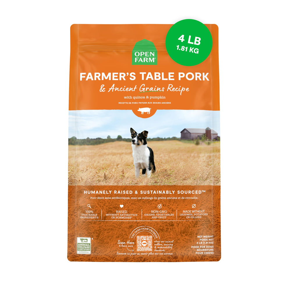 Open Farm: granos antiguos, croquetas para perro, dieta equilibrada.