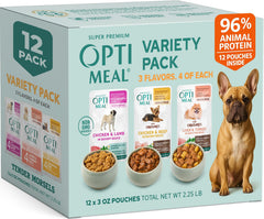 Optimeal bolsa húmeda para perro pequeño, conveniente y sabrosa.