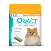 OraVet masticables dentales para perros, bolsa amarilla, cuidado diario para dientes más limpios
