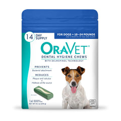 OraVet envase de 14 masticables para perros pequeños, higiene diaria