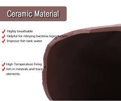 OrgMemory caverna ceramica acuario: refugio natural para peces y tranquilidad visual.