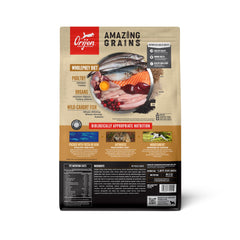 ORIJEN Amazing Grains: croquetas detalle para cachorro que resaltan textura crujiente y proteína.