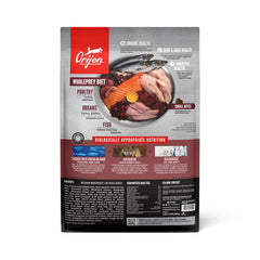 ORIJEN croquetas de tamaño pequeño para perros, sin granos, con sabor enriquecido.