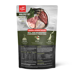 ORIJEN Epic Bites Tundra, ingredientes crudos destacados para sabor.