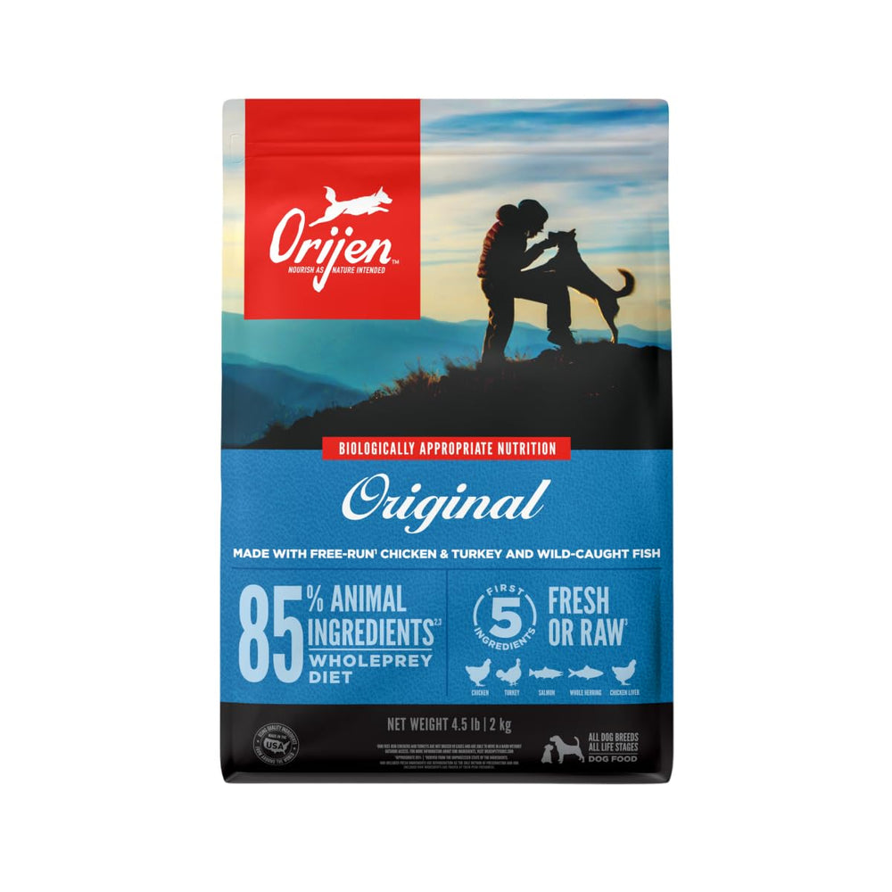 ORIJEN Original sin granos, alimento seco para perro para piel y pelaje saludables.