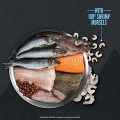 ORIJEN Reserva Salvaje usa pescados enteros como arenque y salmón.