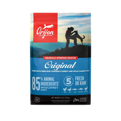 ORIJEN sin granos, bolsa de 13 lb, pienso seco para perro con proteína alta para energía.
