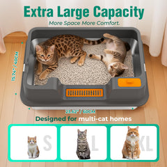 OROLEY caja de acero inoxidable, facilita limpieza y controla olores.