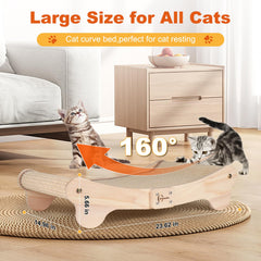 Oroonoko Gato Rascador-Cama con base antivuelco, estabilidad durante el juego.