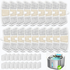 OUPUSES PW04: empaque de filtros para fuente de mascotas, reserva anual de agua limpia