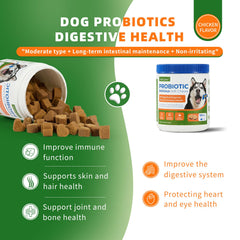 OurCares masticables para perros, estomago sensible, apoyo digestivo suave.
