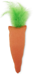 OurPets zanahoria rellena de hierba gatera, ideal para juego diario.