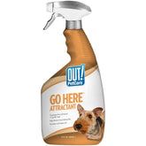 OUT! Go Here Attractant: vertido de la botella para dirigir al perro a orinar en zonas designadas.