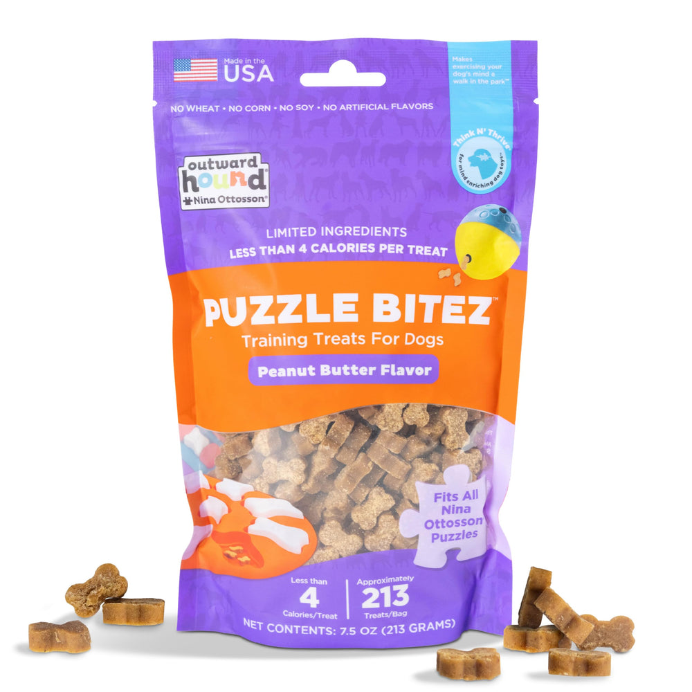 Outward Hound Puzzle Bitez bocaditos mantequilla para entrenamiento suave