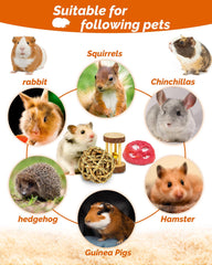 OVERTANG bola de ratán para hámster y cobaya, fomenta juego y exploración