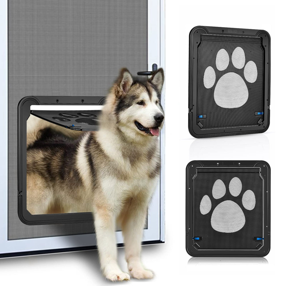 Ownpets puerta malla para perros solapa interior, facilita el paso cómodo.