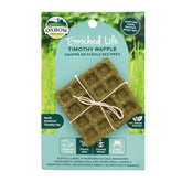 Oxbow Enriched Life: gofre de heno Timothy para conejos, promueve masticación saludable.