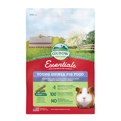 Alimento de Oxbow Essentials para cobaya joven en pellets para crecimiento equilibrado.