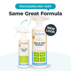 Oxyfresh eliminador de olor a orina de mascotas para el hogar.