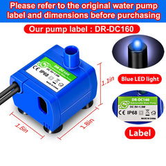 OYES DR-DC160 con ventosas fuertes para fijar la bomba de forma estable.