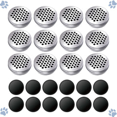 Conjunto de 12 potes de olfato para perros con imanes, ideal para recompensas.