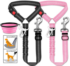 Paercute set 3 en 1 para perros en coche, seguridad y versatilidad.