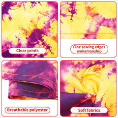 Detalle de costuras en bandana Pai Sence Tie-Dye, tela duradera.