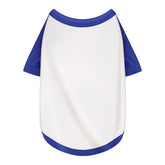 Paiaite camita para perro blanca con bloque de color, vista frontal para salir con estilo