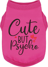 Paiaite camiseta canina algodón, estampado divertido en rosa, ideal para paseos diarios