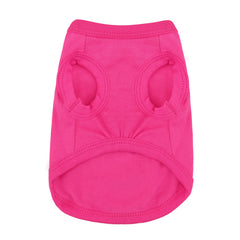 Paiaite camiseta canina algodón ligero, tono rosa intenso, cómodo para clima cálido