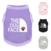 Paiaite camiseta para perro con cara de perro estampado, ideal para paseos con estilo.