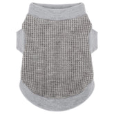 Paiaite camiseta para perros gris estirable, fácil de poner para paseos diarios.