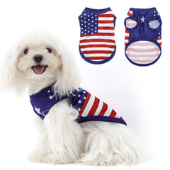 Paiaite chaleco para perro con bandera americana, dorso, diseño distintivo para eventos.