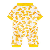 Paiaite Pijama para Perro Onesie, vista frontal, ajuste cómodo para diversas tallas.