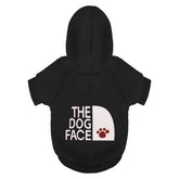 Paiaite sudadera para perro chihuahua negro con cara del perro impresa, ideal para paseos.