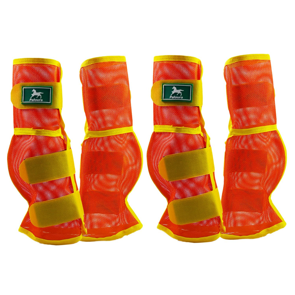 Paloura botas caballo aireadas frente para piernas frescas durante el verano.
