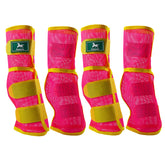 Botas Paloura para caballo rosa con malla ventilada, protección contra insectos.