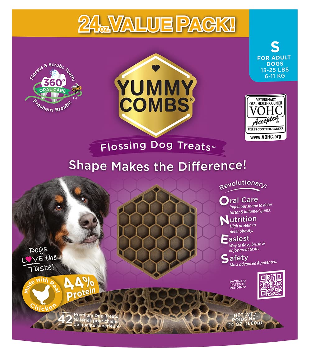 Yummy Combs con panal 360 para limpieza dental de perros