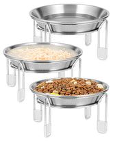 PapiCola tazones elevados para gatos, conjunto de tres para comida y agua.