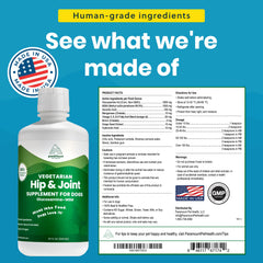 Paramount Pet Health glucosamina y condroitina para perros, fórmula vegetal.