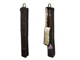 Paris Tack bolsa frontal para dos colas de caballo en negro, transporte cómodo y ordenado.