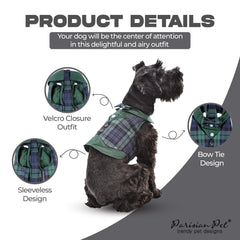 Parisian Pet camisas con corbatín, vista lateral, ajuste cómodo.