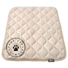 Paw Inspired: almohadilla-jaula-perro-35x22-tan para comodidad diaria en jaula.