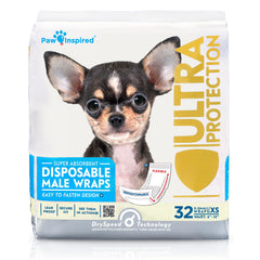 Paw Inspired, bandas abdomen para perros machos en pack, ajuste cómodo para uso diario.