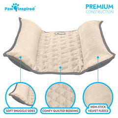 Paw Inspired Snuggle Bunny cama, diseño reversible: ideal para hábitats variados.