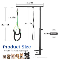 Pawaboo abrazadera de mesa para perros, sujeción segura durante el baño