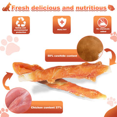 Pawant snacks de adiestramiento canino con pollo envueltos para recompensas sabrosas.