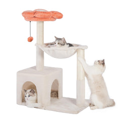 Pawfessor arbol flor 34: hamaca grande ofrece descanso cómodo para gatos grandes.
